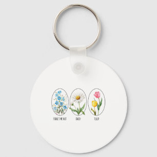 Subtle Floral 8647 Trump Flowers Forget Me Not Dai Key Ring