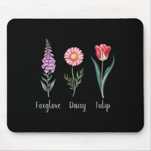 Subtle Floral 8647 Trump Flowers Foxglove Daisy Tu Mouse Pad