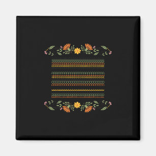 Subtle Floral Anti Trump Hidden Message Sarcastic  Magnet