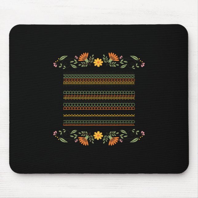 Subtle Floral Anti Trump Hidden Message Sarcastic  Mouse Pad (Front)