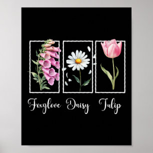 Subtle Floral Anti Trump Resist Protest Foxglove D Poster