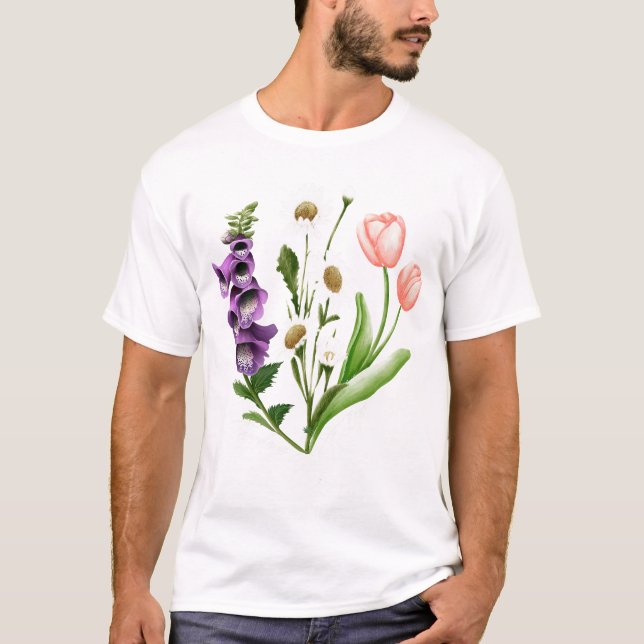 Subtle Floral Anti Trump Shirt Flowers Foxglove  (Front)