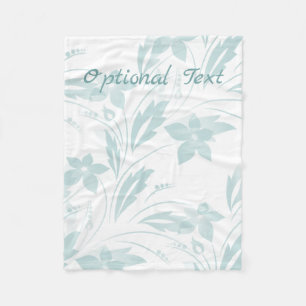 Subtle Floral in Blues Fleece Blanket