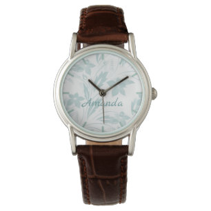 Subtle Floral in Blues Watch