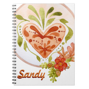 Subtle Floral Personalised Notebook