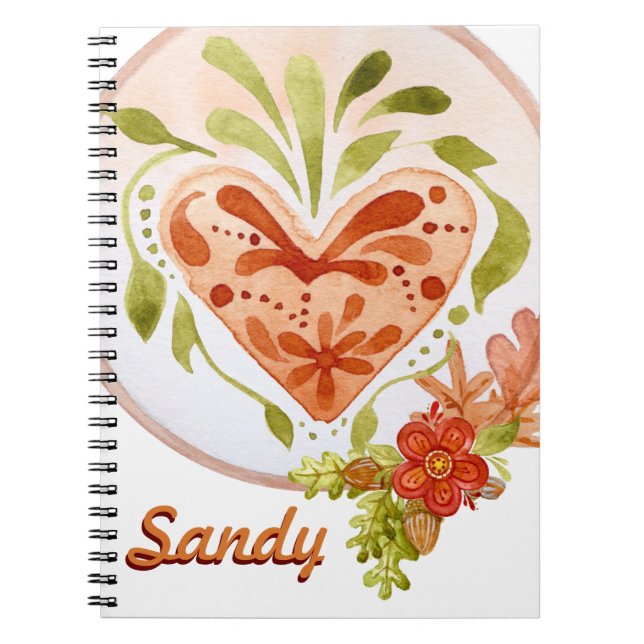Subtle Floral Personalised Notebook (Front)