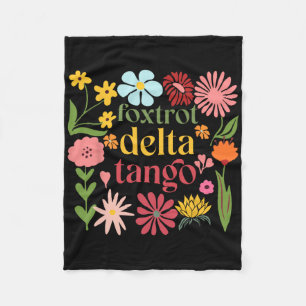Subtle Floral Trump Resist Shirt Flowers Foxtrot D Fleece Blanket