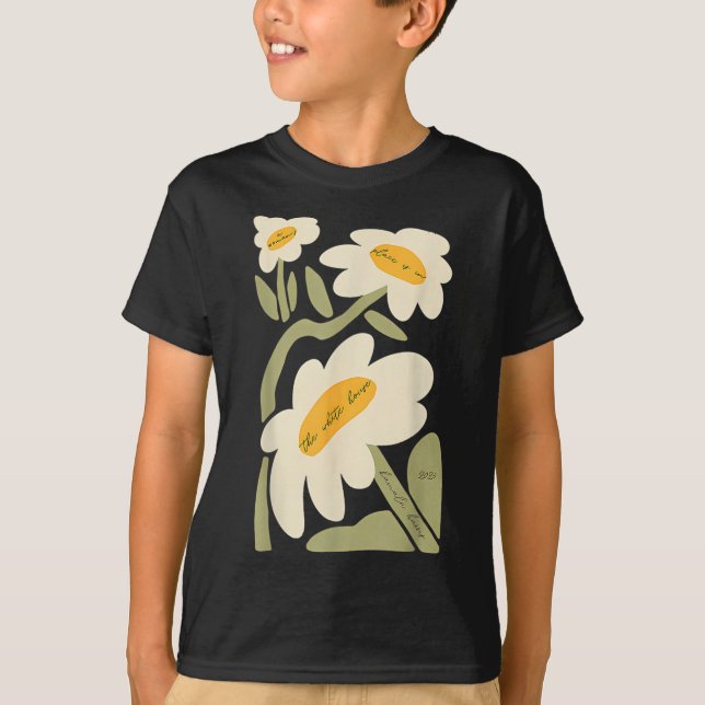 Subtle Flower Kamala Harris Boho Floral  T-Shirt (Front)