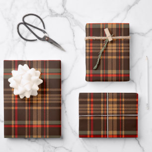 Subtle Folk English Plaid Wrapping Paper Sheet