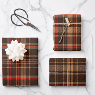 Subtle Folk English Plaid Wrapping Paper Sheet