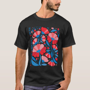 Subtle Freedom Democracy Truth Boho Floral 4th Jul T-Shirt