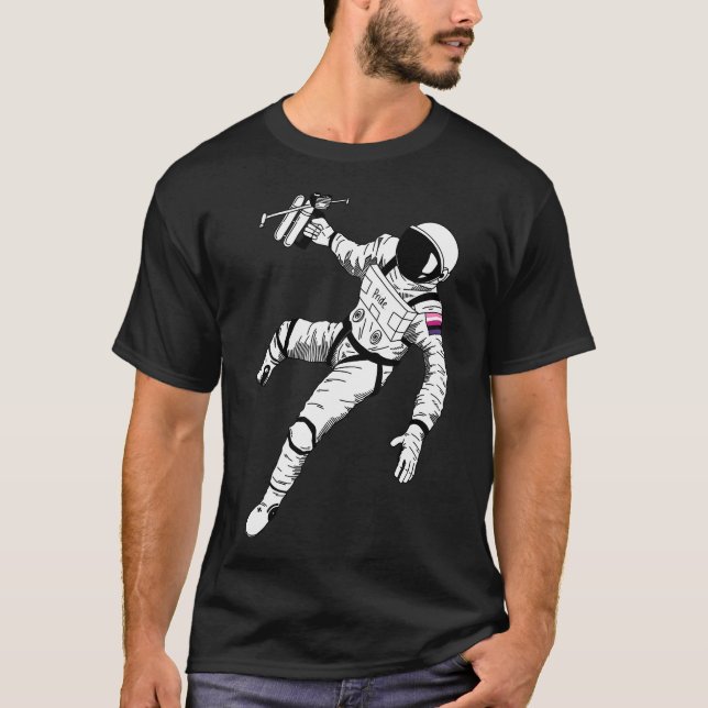 Subtle Genderfluid Pride Astronaut Lgbtq T-Shirt (Front)
