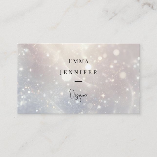 Subtle gentle glitter background business card (Front)