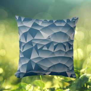 Subtle Geometry Blue Cushion