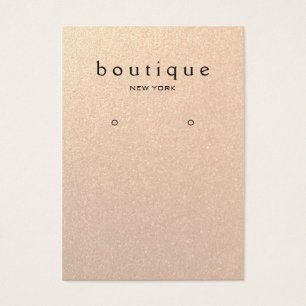 Subtle Gold Glitter Earring Display Card