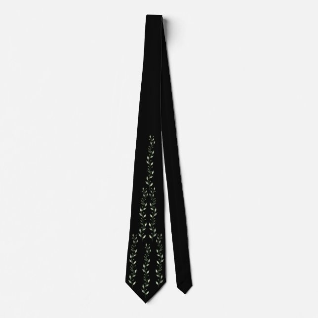 Subtle Green and Black Tie (Front)