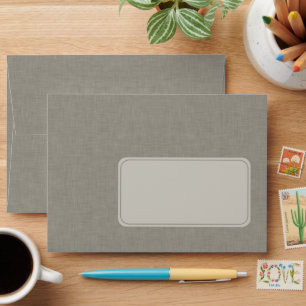 Subtle Grey Fabric Texture Envelope