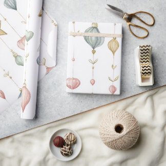 Subtle Hanging Ornament Wrapping Paper