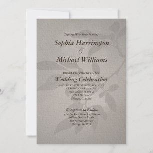 Subtle Leaves Elegant Modern Template QR Code