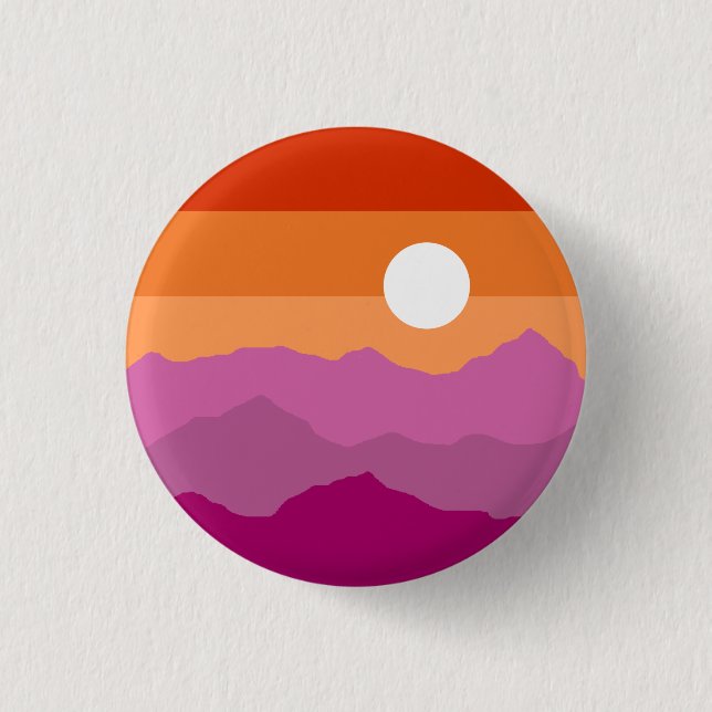 Subtle Lesbian Flag Pin Button (Front)