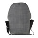 Subtle linen abstract pattern in grey messenger bag (Back Open)
