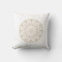 Subtle mandala throw pillow