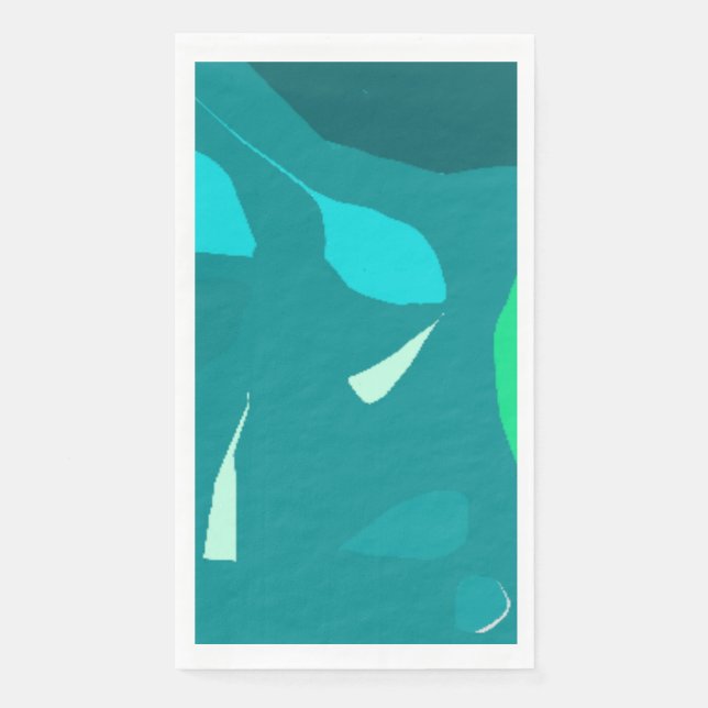Subtle mint blades design Paper Napkin (Front)