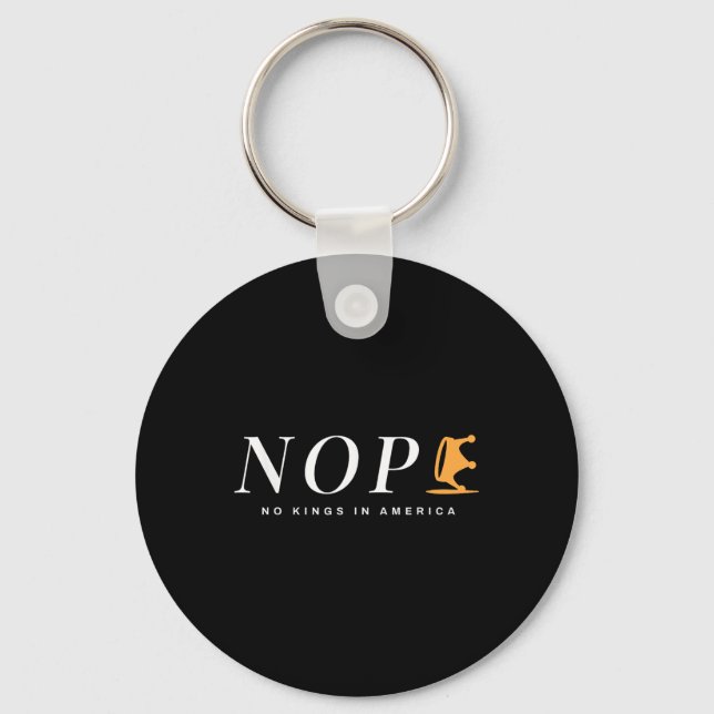 Subtle No Kings  Key Ring (Front)