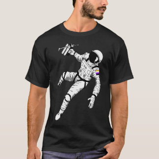 Subtle Non Binary Pride Astronaut Lgbtq T-Shirt