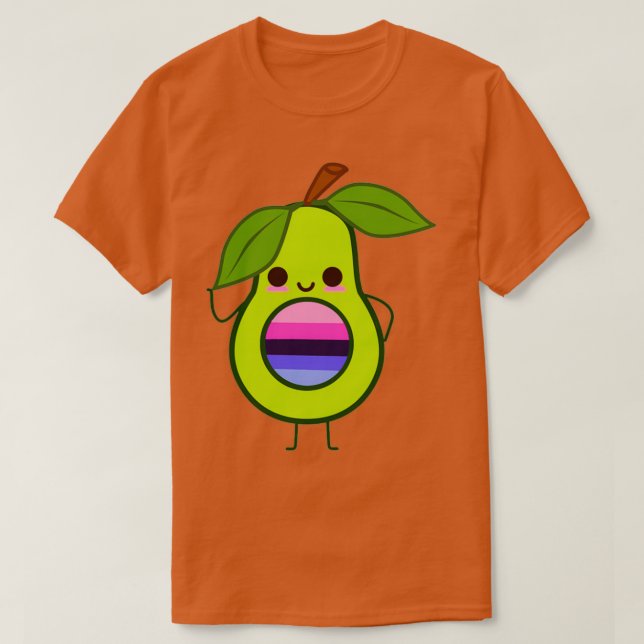 Subtle Omnisexual Avocado omnisexual avocado omni  T-Shirt (Design Front)