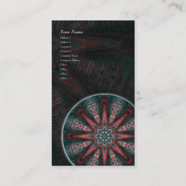 Subtle Passion Mandala • Vertical Business Card (Front)