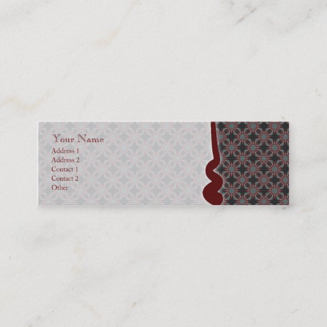 Subtle Passion Pattern • Profile Business Card (Front)