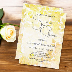 Subtle Pastel Floral Background Bridal Shower Invitation