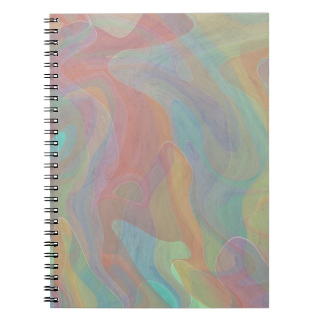 Subtle Pastel Watercolor Abstract Art Notebook (Front)