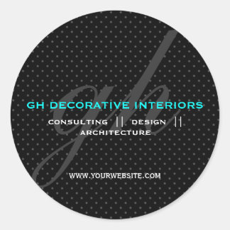 Subtle Polka Dots Initials Sticker