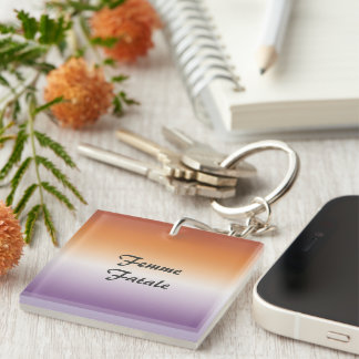 Subtle Pride Lesbian Flag Custom Key Ring