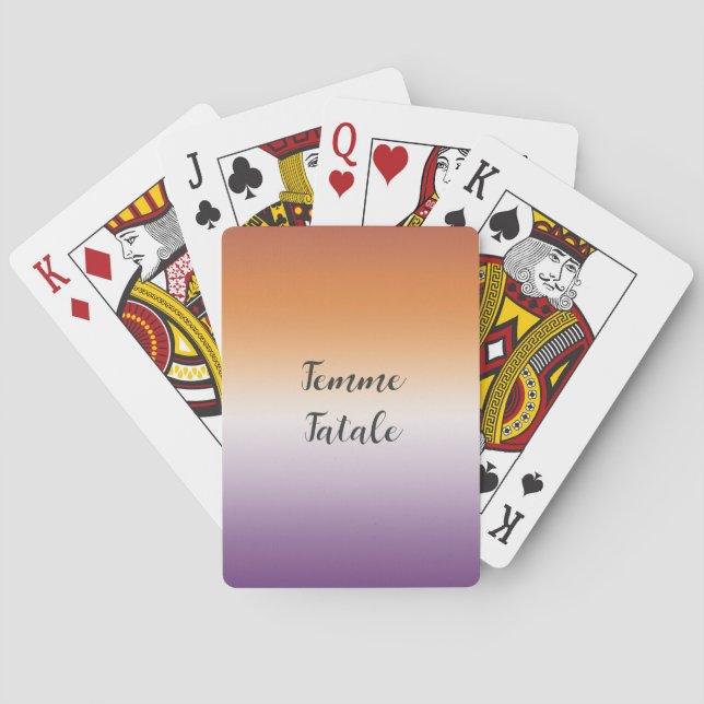 Subtle Pride Lesbian Flag  Playing Cards (Back)