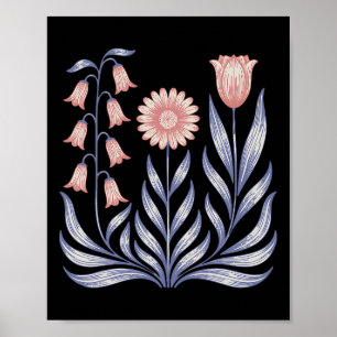 Subtle Resist Trump Foxglove Daisy Tulip Flower 4t Poster