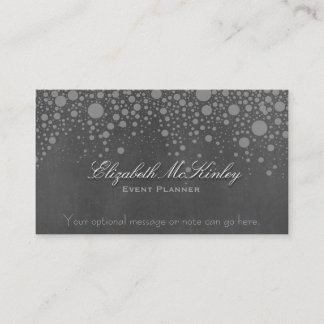 Subtle Retro Chalkboard with Stars Business Card