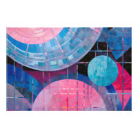 Subtle Shades of Blue & Pink in Abstract