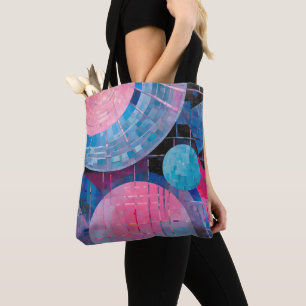 Subtle Shades of Blue & Pink in Abstract Tote Bag