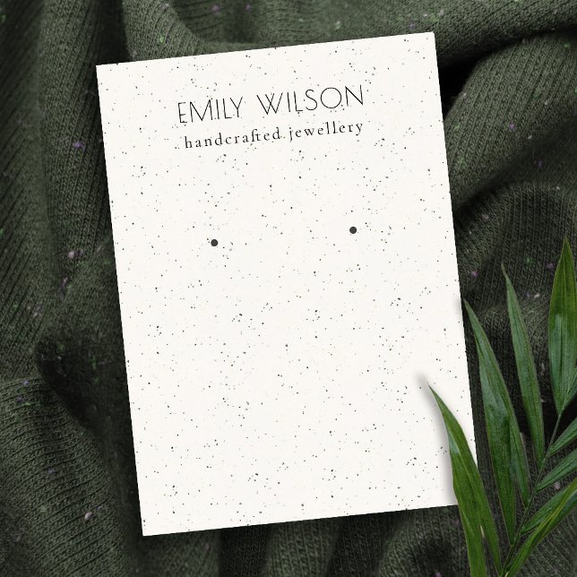 Subtle Soft White Ceramic Texture Earing Display Business Card (Creator Uploaded)