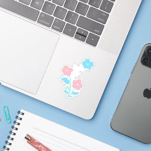 Subtle Trans Flag Flowers