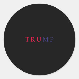 Subtle Trump Red White Blue Usa Patriotic Trump Su Classic Round Sticker