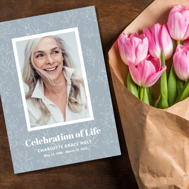 Subtle Vines Photo Memorial Program Programme (Creator Uploaded)