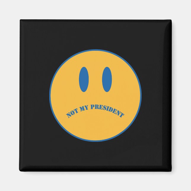 Subtle Vintage Sad Face Anti Trump  Magnet (Front)