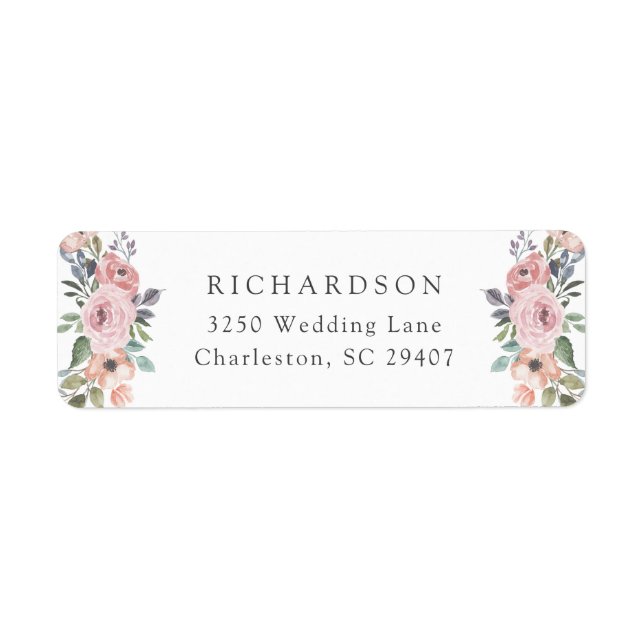 Subtle Watercolor Roses | Romantic Wedding (Front)