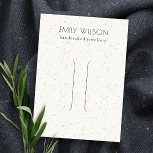Subtle White Ceramic Texture Hair Pin Display  Business Card