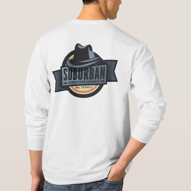Suburban Detective Agency Long Sleeve T-shirt (Back)
