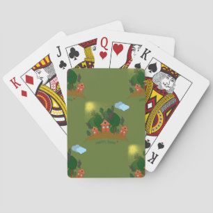 Suburban homes. playing cards